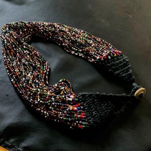 Necklace, Hand Made Multi Strand, Multi Colored Beaded, 90’s Vintage
